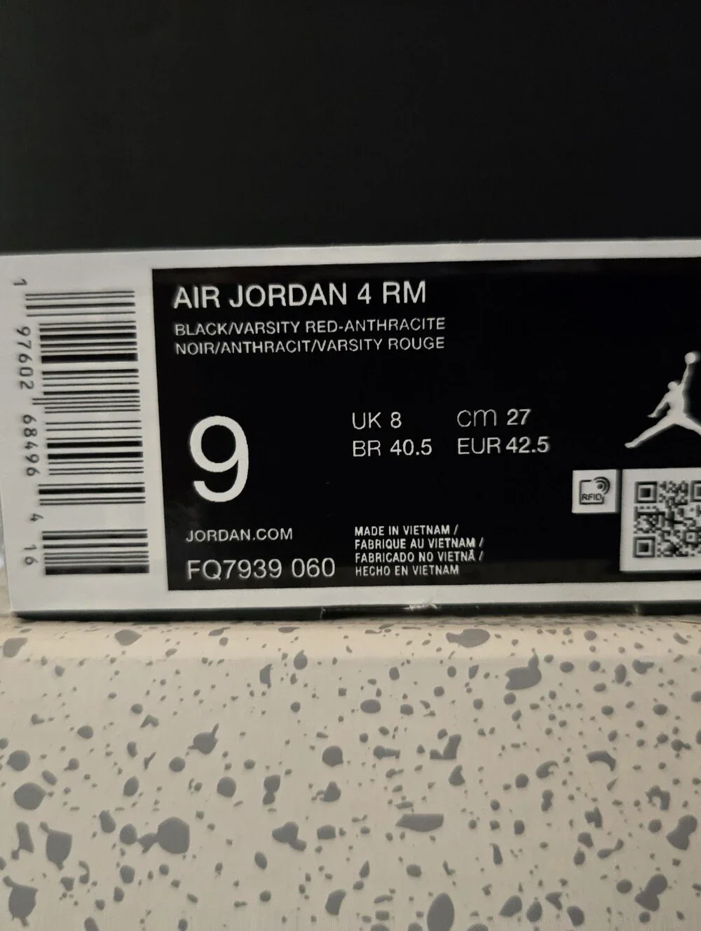Air Jordan 4 RM Reimagined Black Varsity Red
